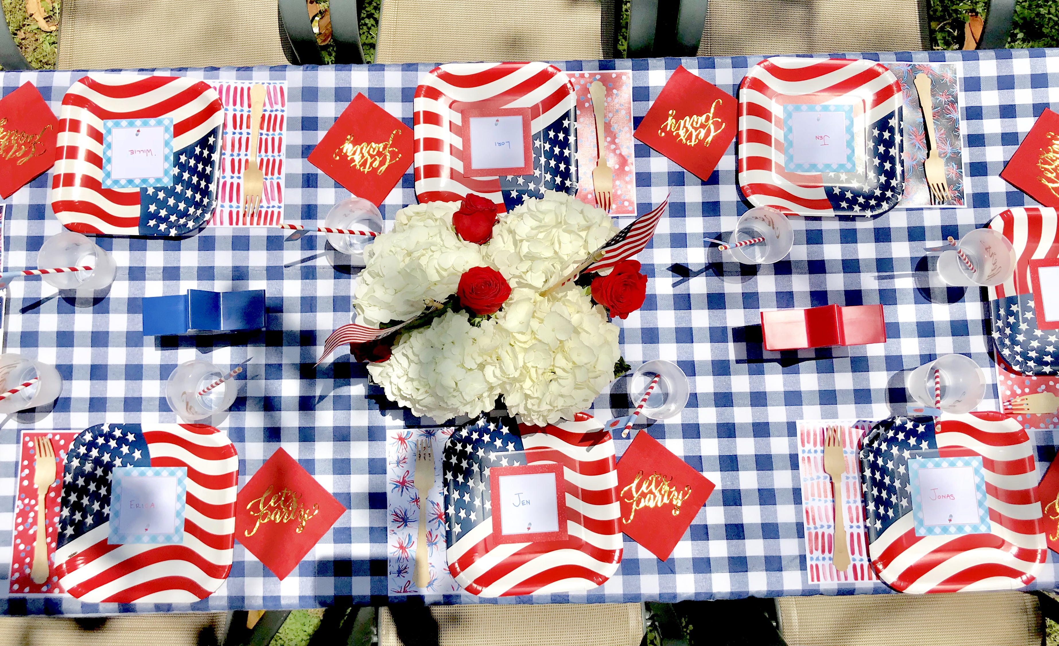 Memorial Day Party Decor, Red, White & Blue Party