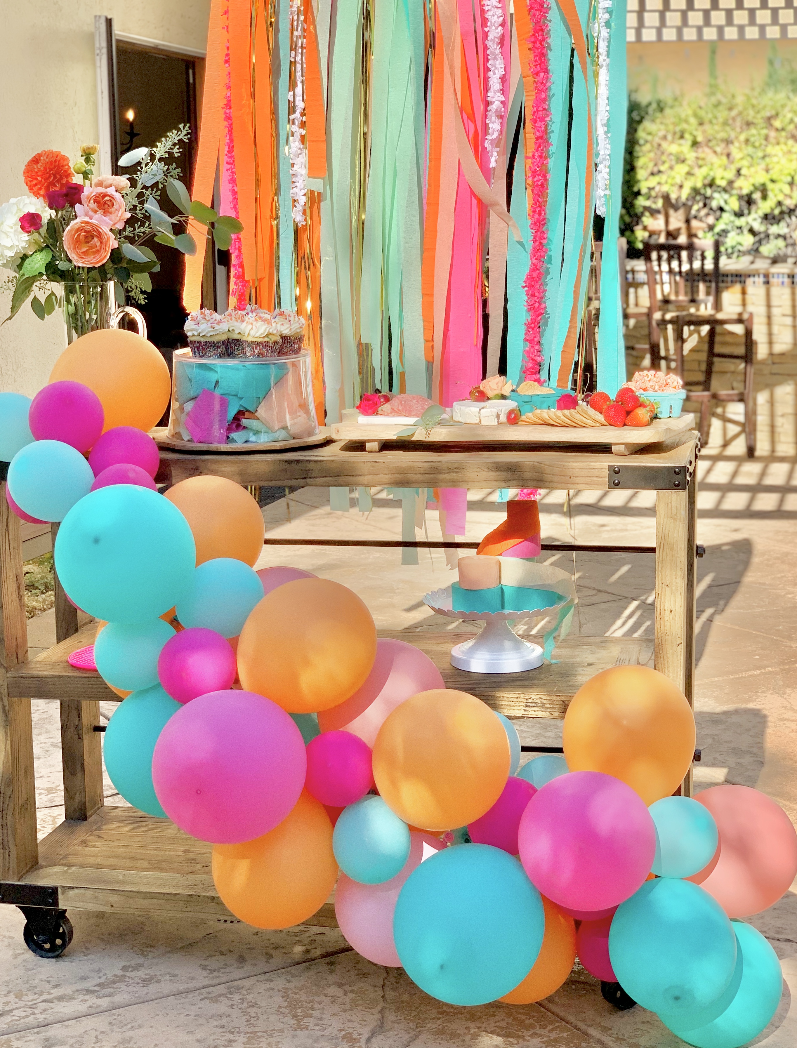 How to Make Ceiling Streamers  DIY Fringe Backdrop for Parties