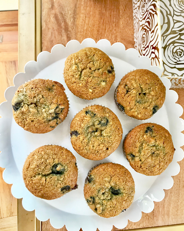 Blueberry Banana Bread Muffins - Pop of Gold
