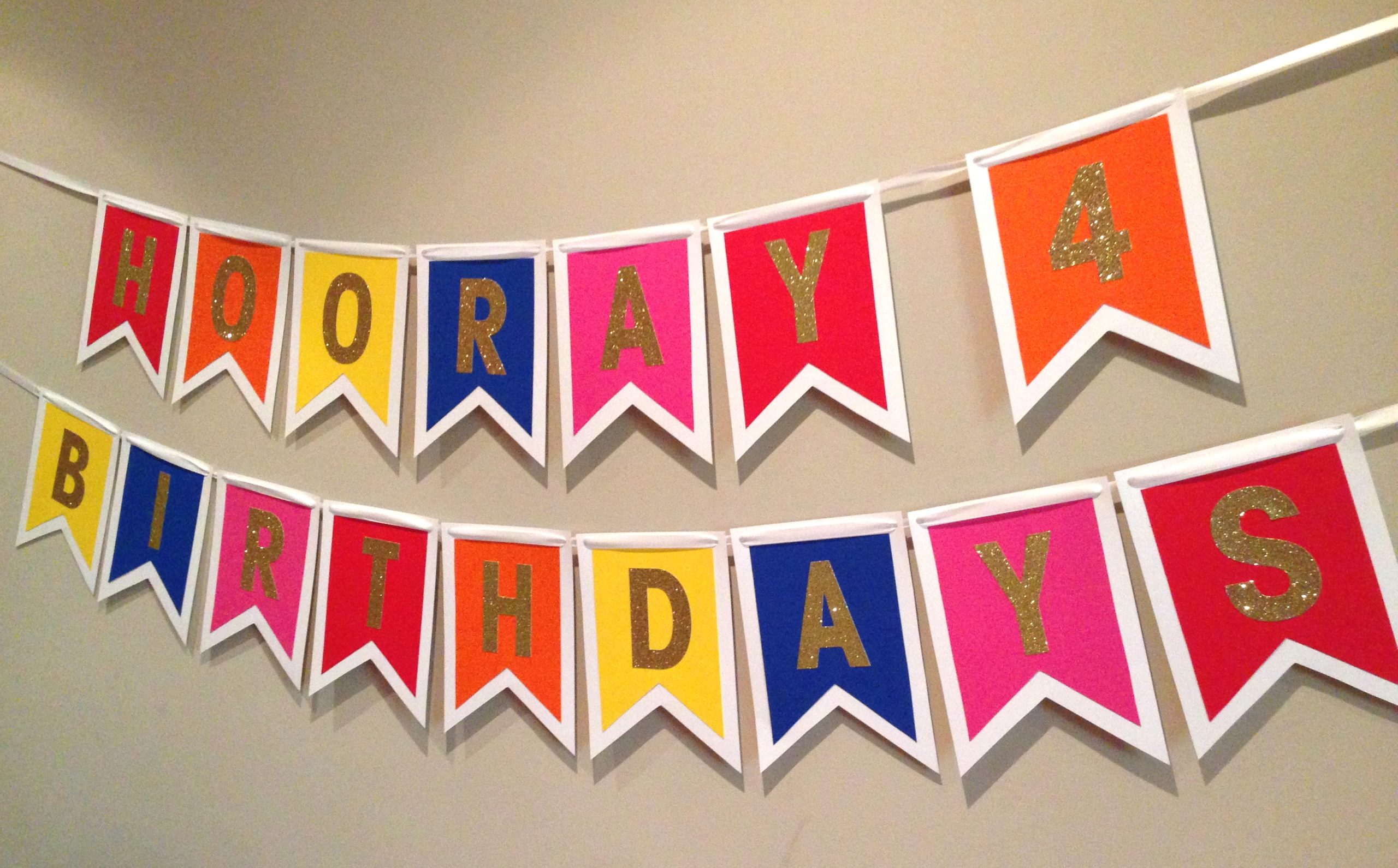 How to Make an Easy Party Banner Pop of Gold