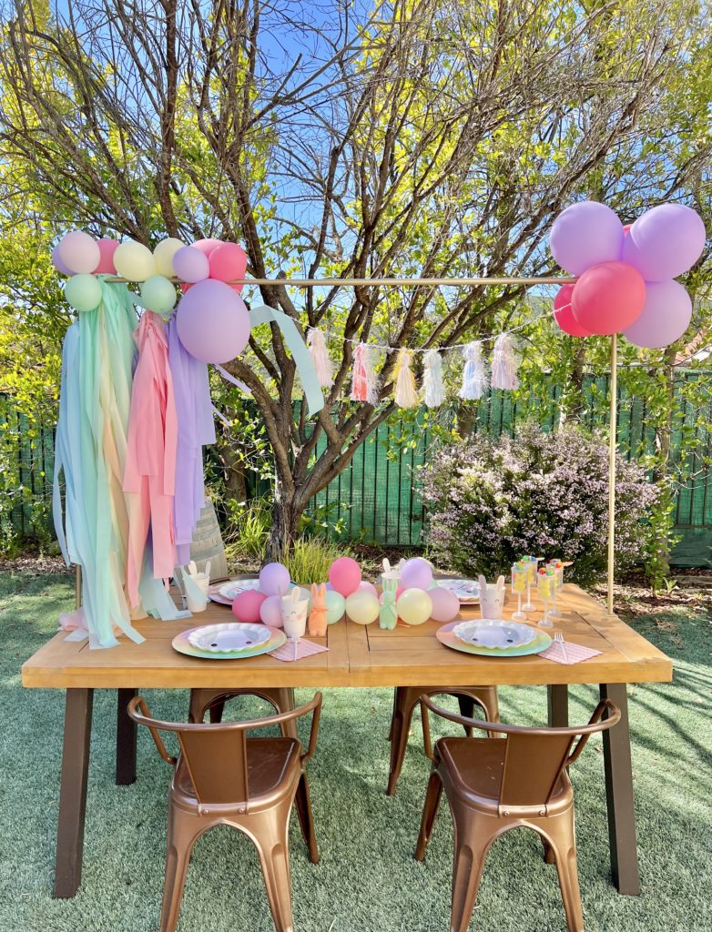 Kids Pastel Easter Table - Pop of Gold