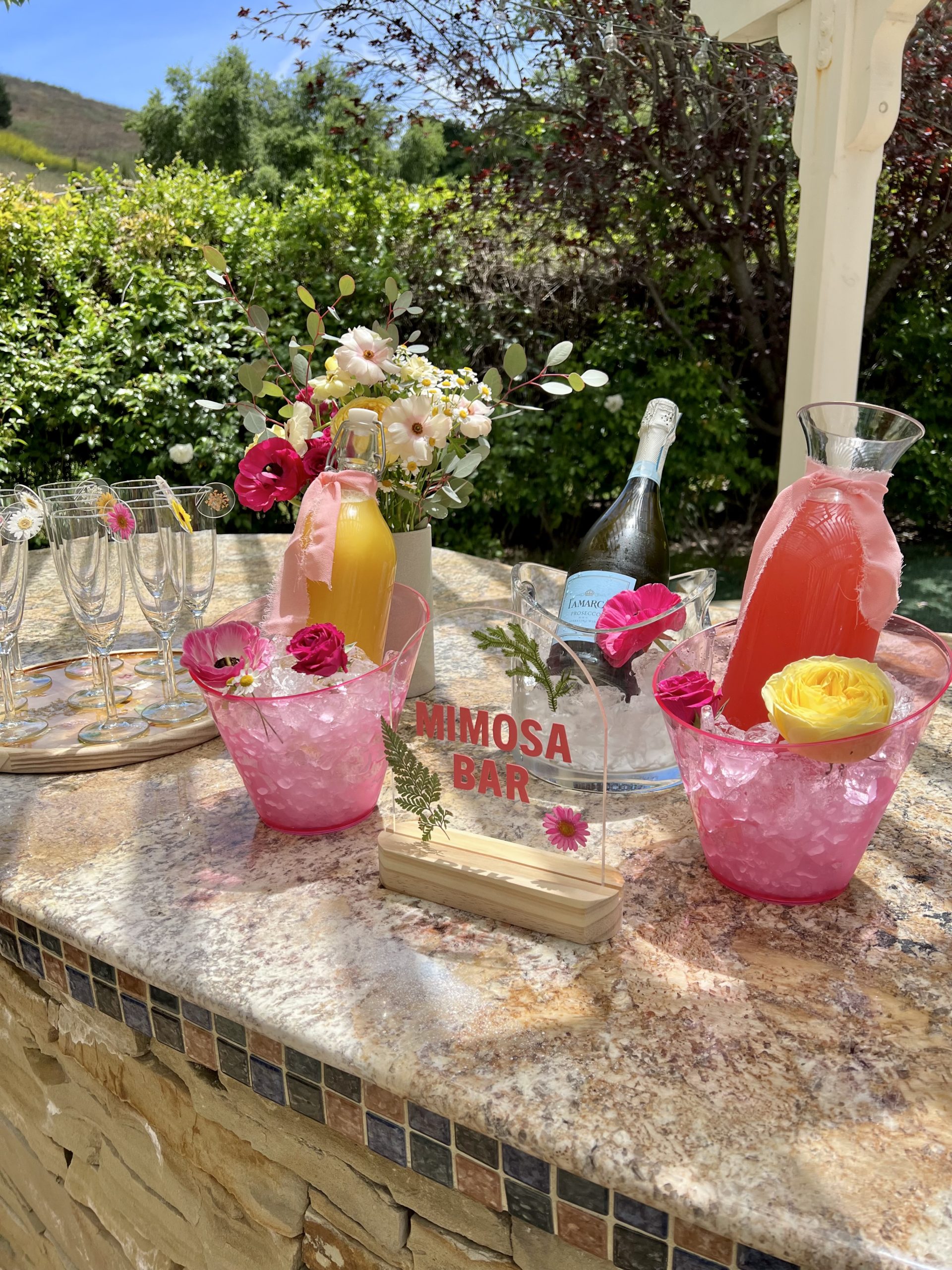Girly and Floral Birthday Brunch - Pop of Gold